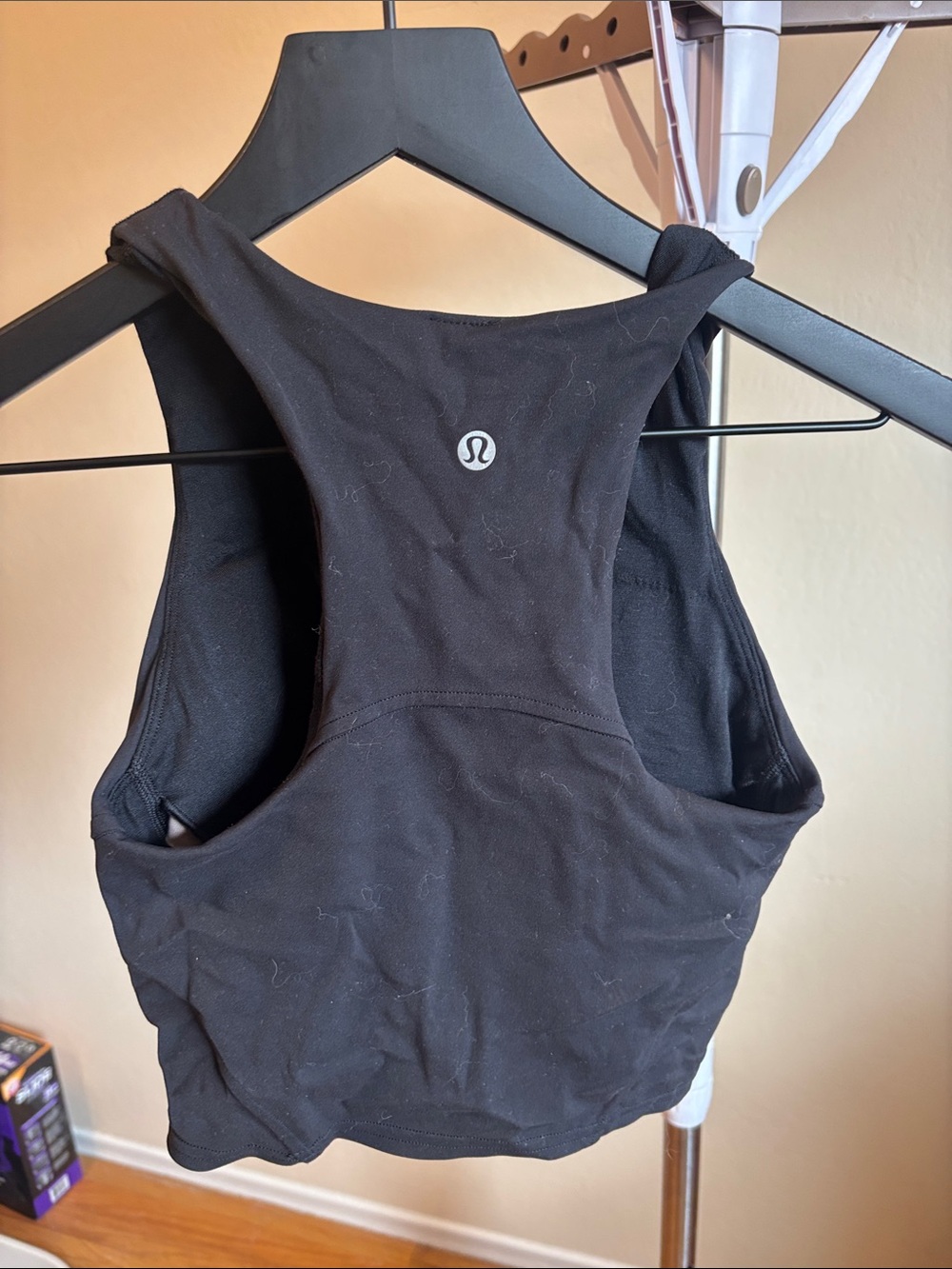 Lululemon Black Racerback Sports Bra Top size 2